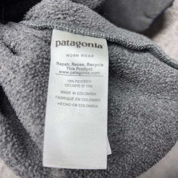 Patagonia Gray Synchilla Snap-T Fleece Long Sleeve Pullover Mens Jacket Size S - Picture 15 of 16